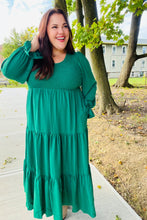 Load image into Gallery viewer, Beautiful You Smocked Ruffle Sleeve Maxi Dress in Green
