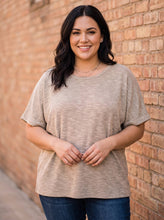 Load image into Gallery viewer, Weekend Ease Oversized Hacci Top in ASH Mocha
