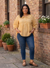 Load image into Gallery viewer, Harvest Charm Gingham Blouse (multiple color options)
