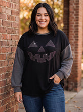 Load image into Gallery viewer, Blingin’ Jack Rhinestone Pumpkin Top
