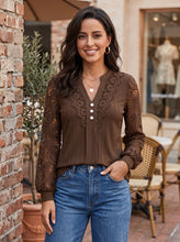 Load image into Gallery viewer, Lace Made Lovely Blouse (multiple color options)
