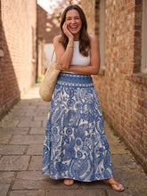 Load image into Gallery viewer, Blue Willow Paisley Maxi Skirt

