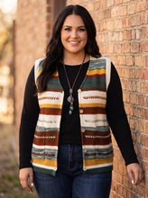 Load image into Gallery viewer, Harvest Hues Striped Sweater Vest
