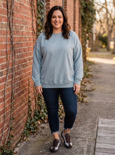 Load image into Gallery viewer, Always True Drop Shoulder Pullover in Dusty Teal
