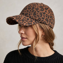 Load image into Gallery viewer, Wild Side Distressed Leopard Baseball Cap (multiple color options)
