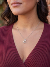 Load image into Gallery viewer, It's Personal Bubble Initial Necklace in Silver (Letters A - L)
