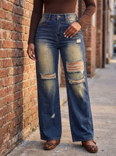 Load image into Gallery viewer, Rebel Heart Distressed Wide-Leg Jeans (2 color options)
