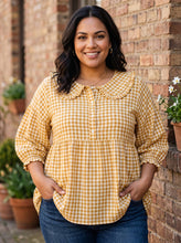 Load image into Gallery viewer, Harvest Charm Gingham Blouse (multiple color options)
