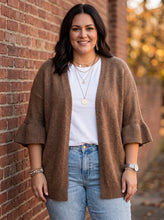 Load image into Gallery viewer, Just A Little Ruffle Open-Front Cardigan (multiple color options)
