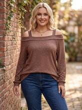 Load image into Gallery viewer, Falling for You Cold Shoulder Top
