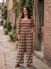 Load image into Gallery viewer, Plaid About You Wide-Leg Jumpsuit (multiple color options)
