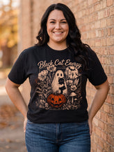 Load image into Gallery viewer, Black Cat Energy Graphic Tee &amp; Sweatshirt (multiple color options)
