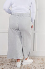 Load image into Gallery viewer, In or Out Wide Leg Cropped Pants in Light Grey
