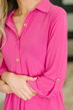 Load image into Gallery viewer, Inspire Collared Neck Dress in Runway Pink
