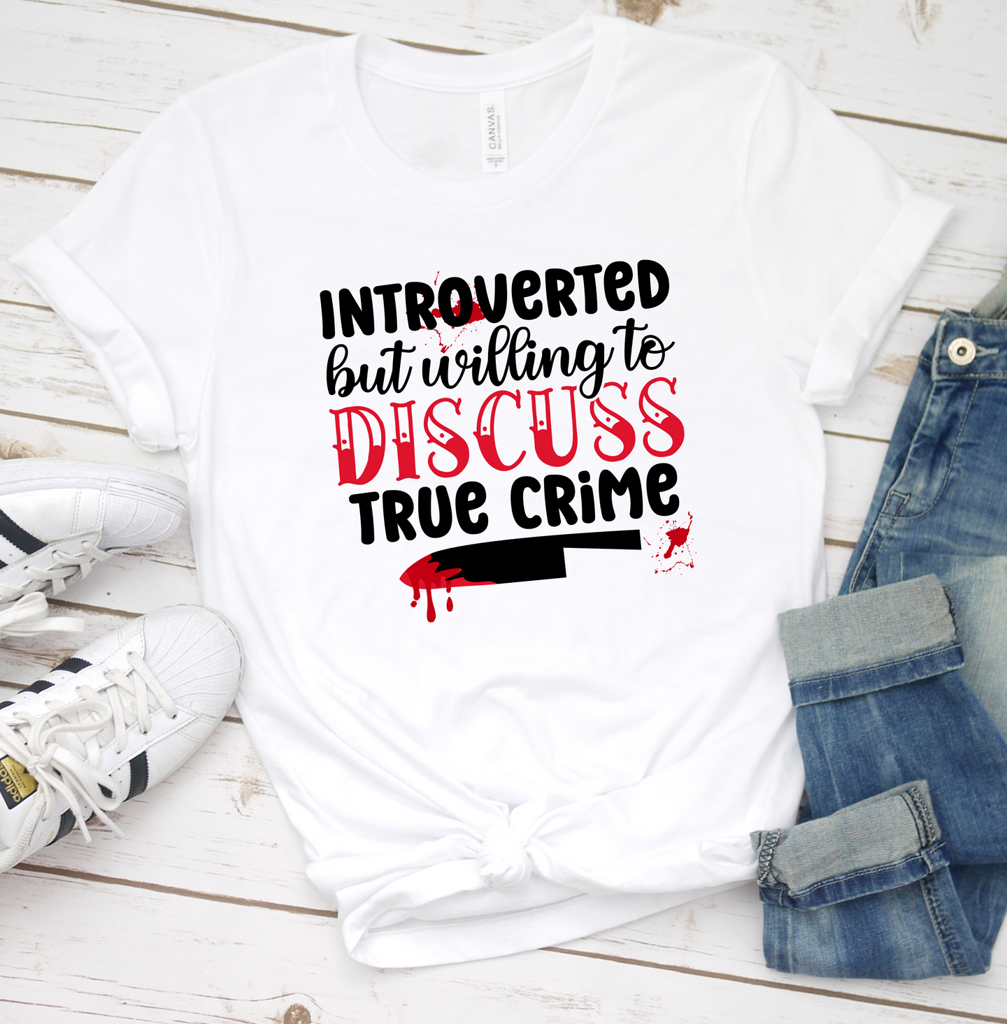 Introverted But Willing to Discuss True Crime Graphic T-Shirt