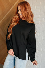 Load image into Gallery viewer, It&#39;s The Little Things Relaxed Scuba Pullover in Black
