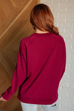 Load image into Gallery viewer, It&#39;s The Little Things Relaxed Scuba Pullover in Cabernet
