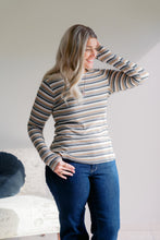 Load image into Gallery viewer, Sundown Chic Stripes Thumbhole Top
