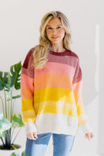 Load image into Gallery viewer, Lustrous Rose Colorblock Sweater
