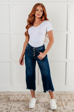 Load image into Gallery viewer, JUDY BLUE Janice High Rise Button Fly Wide Leg Crop Jeans
