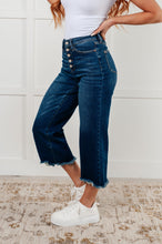 Load image into Gallery viewer, JUDY BLUE Janice High Rise Button Fly Wide Leg Crop Jeans
