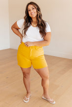 Load image into Gallery viewer, Jenna High Rise Control Top Cuffed Shorts in Yellow by Judy Blue

