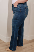 Load image into Gallery viewer, Josephine Mid Rise Raw Hem Bootcut Jeans by Judy Blue
