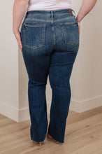 Load image into Gallery viewer, Josephine Mid Rise Raw Hem Bootcut Jeans by Judy Blue
