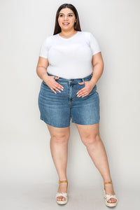 Samantha High Waist Slim Denim Shorts by Judy Blue