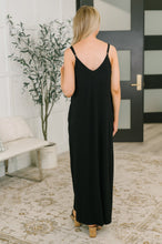 Load image into Gallery viewer, Just Getting Started Spaghetti Strap Maxi Dress in Black
