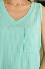 Load image into Gallery viewer, Just Give In Ribbed Knit Tank in Mint

