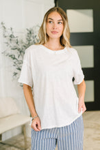 Load image into Gallery viewer, Just Like That Relaxed Heather Tee in Ivory
