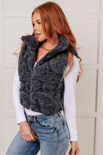 Load image into Gallery viewer, Just One More Layer Paisley Sherpa Print Vest
