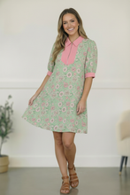 Load image into Gallery viewer, Blast From the Past Mint Blossom Dress
