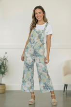 Load image into Gallery viewer, Groovy Garden Sage Floral Overalls
