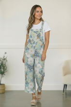 Load image into Gallery viewer, Groovy Garden Sage Floral Overalls
