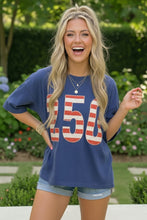 Load image into Gallery viewer, Blue Stars and Stripes '250' Top
