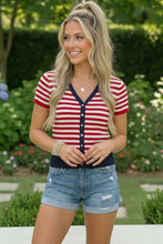 Load image into Gallery viewer, Stars and Stripes Forever Knit Top
