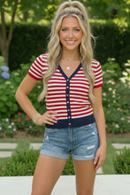 Load image into Gallery viewer, Stars and Stripes Forever Knit Top
