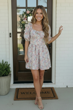 Load image into Gallery viewer, Garden Party Dreams Floral Puff Sleeve Mini Dress
