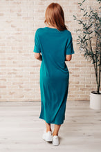 Load image into Gallery viewer, Keeping It Chill Drop Shoulder Maxi Dress in Teal
