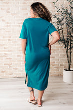 Load image into Gallery viewer, Keeping It Chill Drop Shoulder Maxi Dress in Teal
