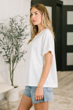Load image into Gallery viewer, Leave It to Me Waffle Knit Relaxed Tee in Ivory
