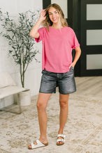 Load image into Gallery viewer, Leave It to Me Waffle Knit Relaxed Tee in  Pink
