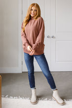 Load image into Gallery viewer, Make No Mistake Mock Neck Pullover in Cocoa
