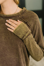 Load image into Gallery viewer, Lesson Learned Mineral Wash Raglan Sleeve Top
