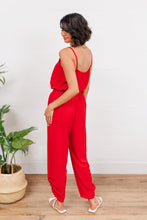 Load image into Gallery viewer, Livin' The Dream Jumpsuit in Red

