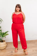 Load image into Gallery viewer, Livin' The Dream Jumpsuit in Red
