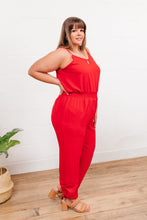 Load image into Gallery viewer, Livin' The Dream Jumpsuit in Red
