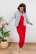 Load image into Gallery viewer, Livin' The Dream Jumpsuit in Red
